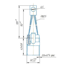 Електрографітна щітка ЕГ84 2/10х32х42/ К1-3 НК