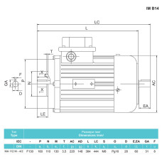 Asynchronous electric motor MA 112M-4/2